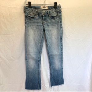 Hollister low rise straight leg cut off jeans